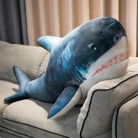 Grande Taille Requin en Peluche Jouet Kawaii Peluche Requin Oreiller Enfants Poupée Mignon Cadeau D’Anniversaire Cadeau De No