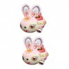 Toyvian 2 Pièces Mascotte De Lannée du Lapin Jouets danimaux Jouets Animaux Jouet pour Animaux Jouet Lapin Année du Lapin A