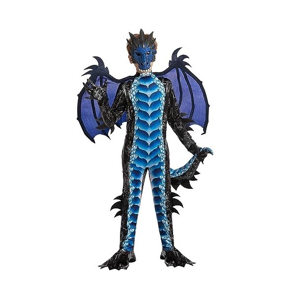 Spooktacular Creations Suit de dragon noir et rouge pour garçons moyen 8-10 ans 