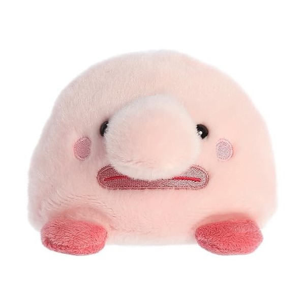 Aurora® Adorable animal en peluche Palm Pals™ Bart Blobfish™ - Jeu de poche - Amusant à collectionner - Rose 12,7 cm