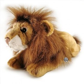 Kuscheltiere.biz Peluche lion ASLAN couché