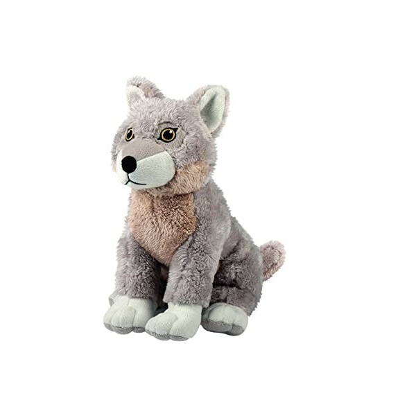 Deluxebase EcoBuddiez -Loup de Peluche Petit Format Douce fabriquée à partir de Bouteilles en Plastique recyclées. Cadeau éco