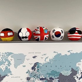 Wgxzyq Ballon de campagne en peluche de 10,2 cm - Cadeau danniversaire et de Noël pour enfants, garçons et filles Union sov