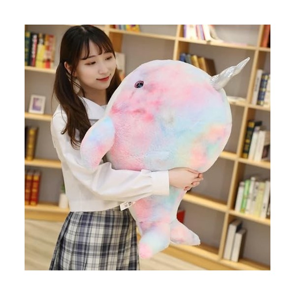 EacTEL Coloré Baleine Jouets en Peluche Peluche Poupées Mignonnes Arc-en-Ciel Baleine Marine Animal Jouets Enfants Filles Cad