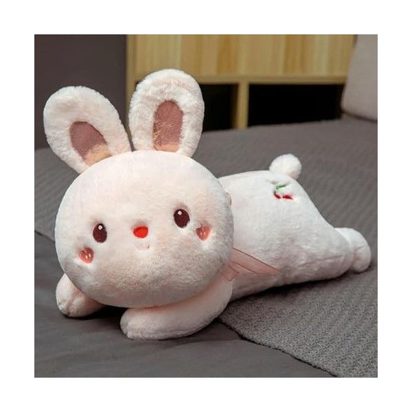 LfrAnk Mignon Lapin en Peluche Jouet Dessin animé Animal Peluche poupée Oreiller Fille Anniversaire Cadeau de Noël 70CM 4