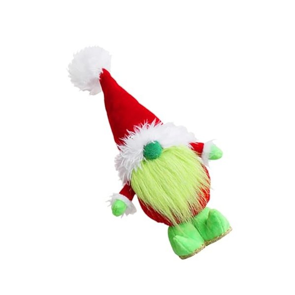 Totority 3 Pcs Vert Poupée sans Visage Ornements darbre De Noël Jouet GNOME en Peluche De Noël en Peluche Père Noël Décorati