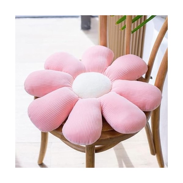 BEZCI Stuffed Daisy Sakura Fleur Oreiller Girly Room Decor Tournesol Coussin Doux en Peluche Plante Chaise Canapé Restaurant 