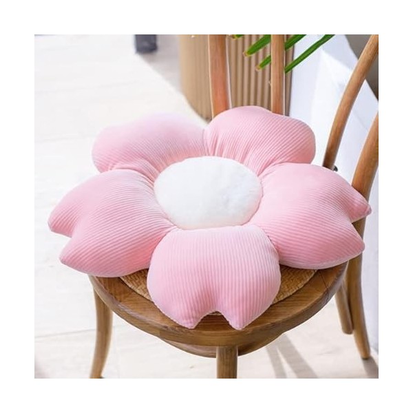 BEZCI Stuffed Daisy Sakura Fleur Oreiller Girly Room Decor Tournesol Coussin Doux en Peluche Plante Chaise Canapé Restaurant 