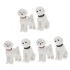 Toyvian 6 Pcs danniversaire Modèles Poupée Creative Figure Parure Réaliste Maison en Peluche Pépinière Enfant en Bas Âge Fig