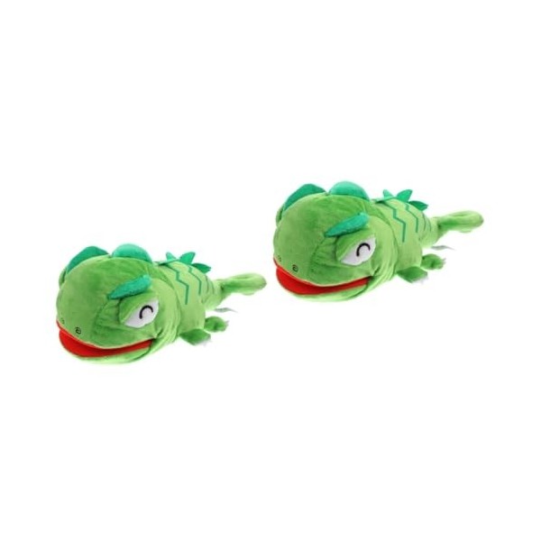 Toyvian 3 Pièces Marionnette Lézard Jouets Déveil Jouets pour Enfants Figurine Articulée Jouets pour Bébés Rampants Marionne