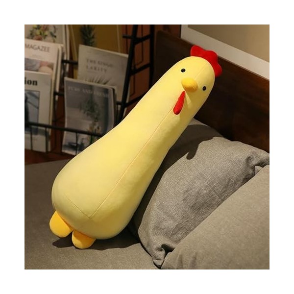 LfrAnk Jouets d’Oreiller Doux de Dessin animé, Poussins en Peluche Mignons, poupées d’Animaux en Peluche, Longs oreillers de 