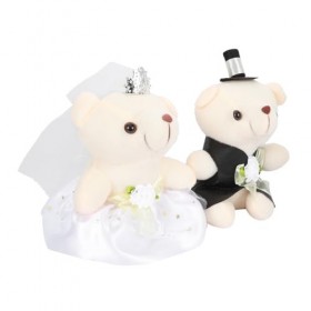 ifundom 3 Paires Ours Poupée Ours en Peluche Petite Peluche Mignon en Peluche Ours Couple Peluches Poupée Ours Couple Poupée 
