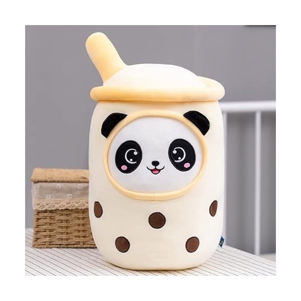 DACASO Mignon Cartoon Animaux Boba Lait Thé Peluche Jouet Doux Farci Fraise Goût Câlin Boules d’Oreiller Bunny Panda Bubo Cup