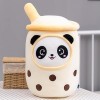 DACASO Mignon Cartoon Animaux Boba Lait Thé Peluche Jouet Doux Farci Fraise Goût Câlin Boules d’Oreiller Bunny Panda Bubo Cup