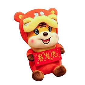 ifundom 3 Pièces Poupée Tigre Jouets De Mascotte en Peluche Jouets De Mascotte Chinoise Poupée De Lannée Jouets en Peluche d