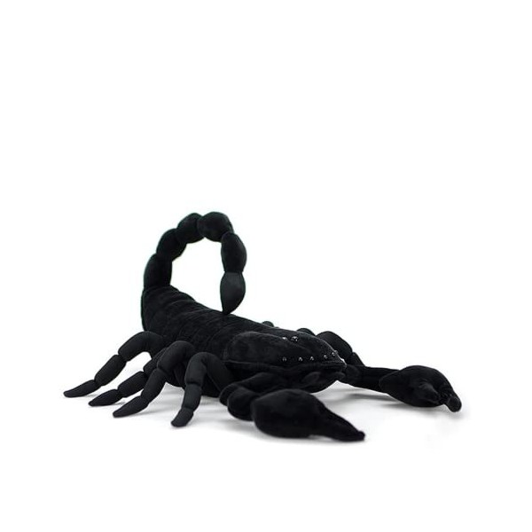 Ermano Peluche 40cm Mignon samouraï Noir rempli Empereur Scorpion Peluche Jouet Animal modèle réaliste poupée Enfants Simulat