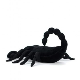 Ermano Peluche 40cm Mignon samouraï Noir rempli Empereur Scorpion Peluche Jouet Animal modèle réaliste poupée Enfants Simulat