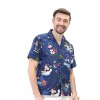 Hawaii Hangover Chemise hawaïenne pour Hommes Aloha S Chemise de Noël Santa Turquoise