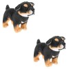 Totority 4 Pièces Poupée Chien Rottweiler Peluche pour Chien à Câliner Peluches pour Chiots Jouets pour Chiots en Peluche pou