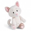 NICI Chat Love 50cm Blanc Douce et Durable, Mignonne Peluche à câliner, pour Jouer, pour Enfants et Adultes, Une Excellente i