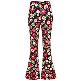 Tenue des années 70 pour femme, accessoire de costume hippie des années 60 - gilet à franges et pantalon hippie, lunettes de 