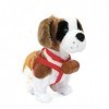 Emotion Pets Giochi Preziosi Samby en Peluche Tendre de Saint-Bernard à câliner et à déborder avec sa Laisse et sa tonneau, p