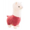 FeiWen Alpaga Peluche Souriant Mignon Jouet Peluche Poupée, Rose Et Marron Vert, 65cm 