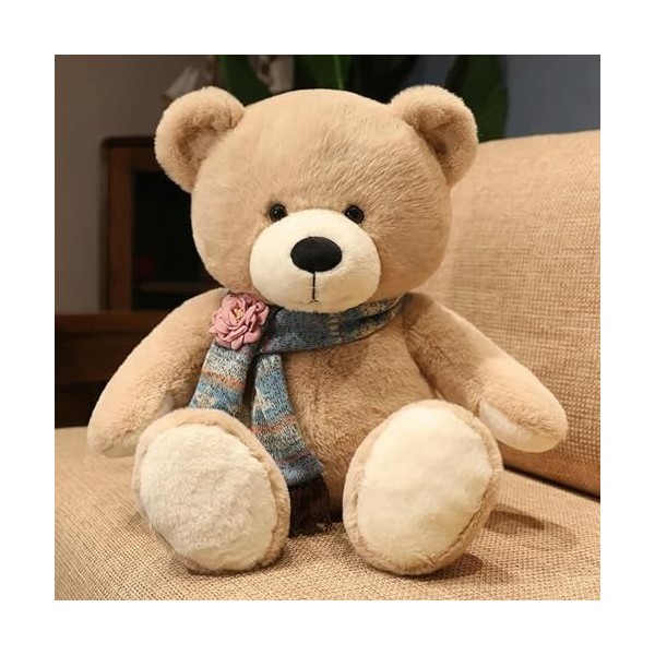 Nouveau Kawaii Ours en Peluche avec écharpe en Peluche Animal Ours en Peluche Poupée en Peluche Oreiller Enfants Anniversaire
