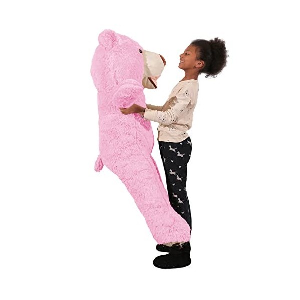 Bananair Nounours GEANT XXL, Peluche Teddy Bear Immense, pour Anniversaires, Noel, Enfants,Fete Rose, 130cm 