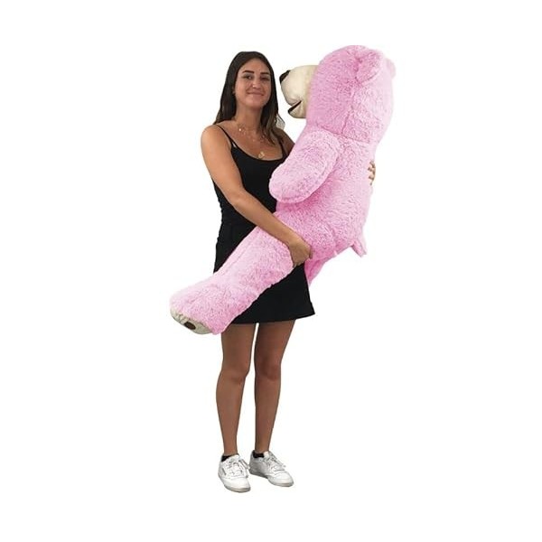 Bananair Nounours GEANT XXL, Peluche Teddy Bear Immense, pour Anniversaires, Noel, Enfants,Fete Rose, 130cm 