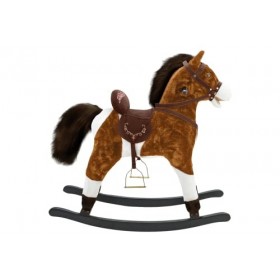 Cheval à Bascule Peluche - Hippocampe interactif avec Sons et mouvements réalistes - Cheval à Bascule Petite enfance - Dimens