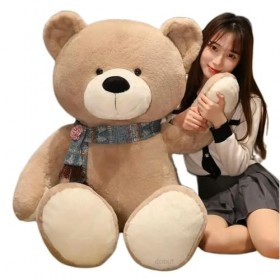 Nouveau Kawaii Ours en Peluche avec écharpe en Peluche Animal Ours en Peluche Poupée en Peluche Oreiller Enfants Anniversaire