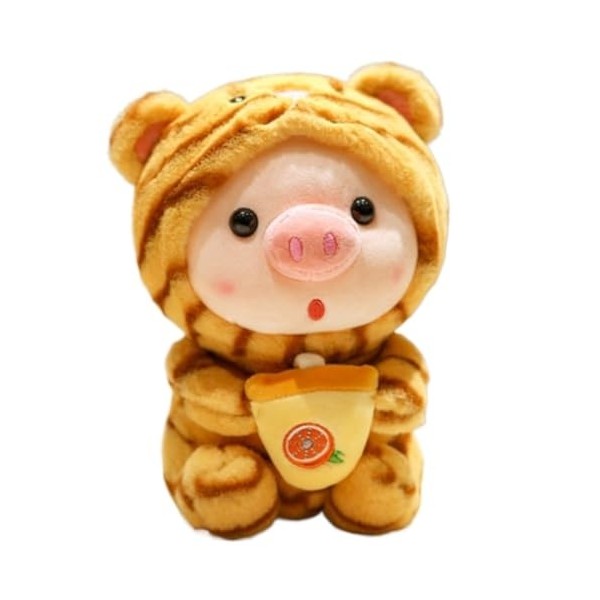 VOTIVA Jouets en Peluche Jouet en Peluche Cochon de thé au Lait créatif et Mignon for Les Filles avec Qui Dormir, poupée, Ore