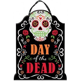 Panneau Day of the Dead pailleté - 40,6 x 30,4 cm