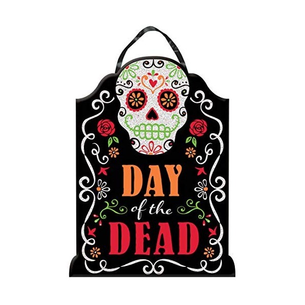 Panneau Day of the Dead pailleté - 40,6 x 30,4 cm