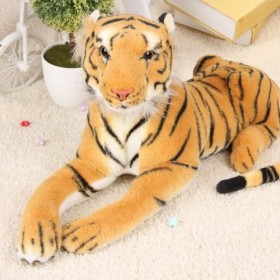 Peluche Tigre Créatif Jouet en Peluche Animal Forêt Tigre Coussin Poupée Enfants Cadeau D’Anniversaire Cadeau De Noël 75cm 2