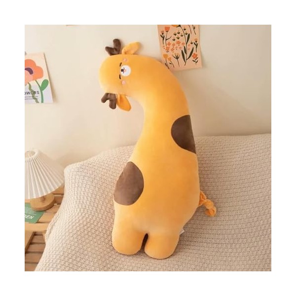 EacTEL Girafe Géante Coussin en Peluche Mignon Dinosaure Câlin Oreiller Kawaii Mouton Décoration Poupée en Peluche Anniversai