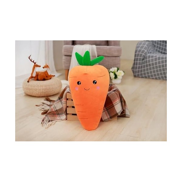 EacTEL Grande peluche créative carotte poupée carotte super douce oreiller mignon cadeau danniversaire pour enfants 90 cm 1