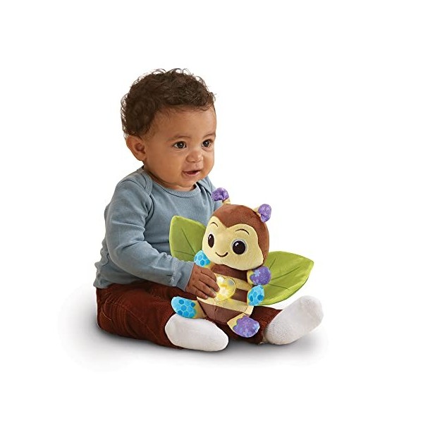 VTech Zoemie labeille en Peluche - Jouets interactifs - Effets Lumineux et sonores - Jouets durables - 6 à 36 Mois