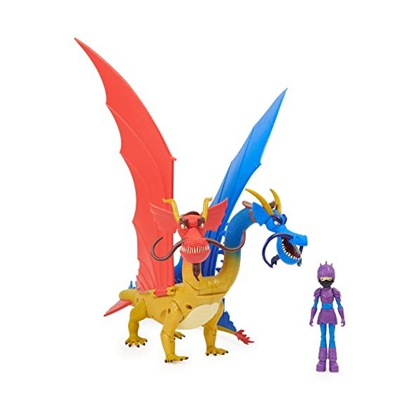 Dreamworks Dragons, Grande Figurine WU et Wei et Jun The Nine Realms Jouet pour Enfant