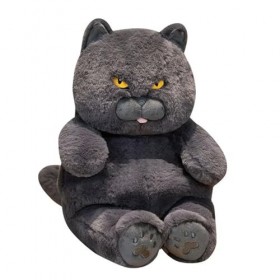 SaruEL Chat Peluche Poupée Chaton en Peluche Jouet en Peluche Animal De Compagnie Oreiller Enfants Fille Cadeau Anniversaire 