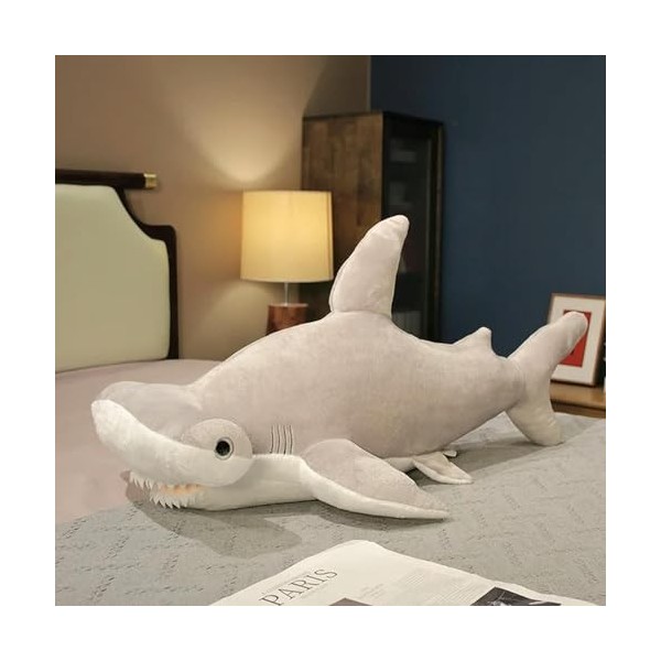 PaMut Baleine Bleue Jouet en Peluche Requin Poisson poupée Bande dessinée Oreiller Enfants Fille Cadeau d’Anniversaire 100cm 