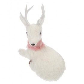 DIKACA Ornements Miniatures De Rennes Ornement De Mariage Figure De Renne Statues danimaux De Jardin Jouet De Cerf en Peluch