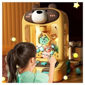 ARTSIM Mini Machine À Griffes ， Clip De Poupée pour Fille avec Lumières Et Musique,30 Peluches Et 10 Gashapons ， Machine Attr