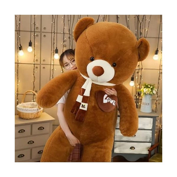 NOpinz Nouveau Ours en Peluche de Haute qualité avec écharpe en Peluche Ours en Peluche poupée Oreiller Enfants Anniversaire 