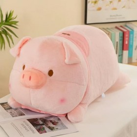 EacTEL Cochon poupée Toast en Cochon Bavoir Kawaii Animal Peluche Fille Petite Amie Peluche Dessin animé Cadeau Anniversaire 