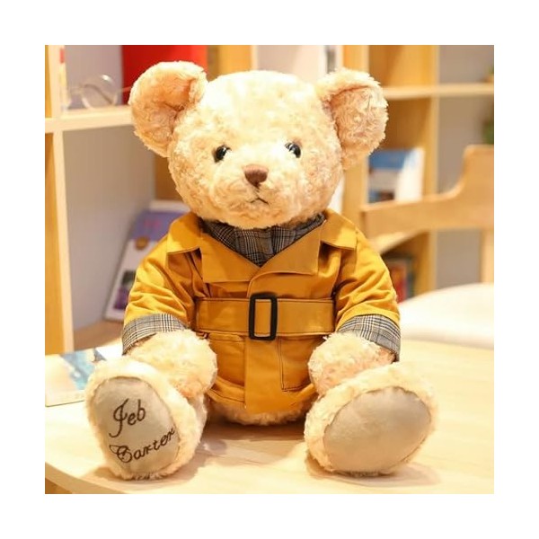 NOpinz Mignon Trench-Coat Ours en Peluche Animal en Peluche Jouet Enfants poupée Mignonne Classique Anniversaire Cadeau de No