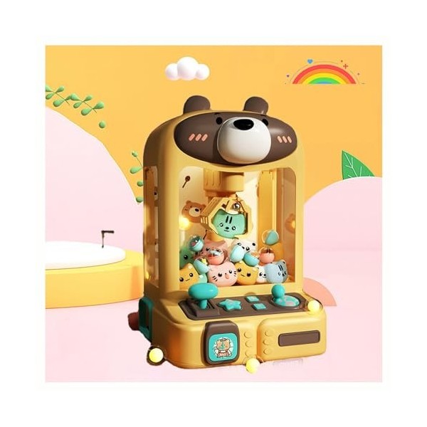 ARTSIM Candy Grabber ， Machine Fete Foraine avec Lumières Et Musique,30 Peluches Et 10 Gashapons ， Machine à Bonbons Cadeaux 