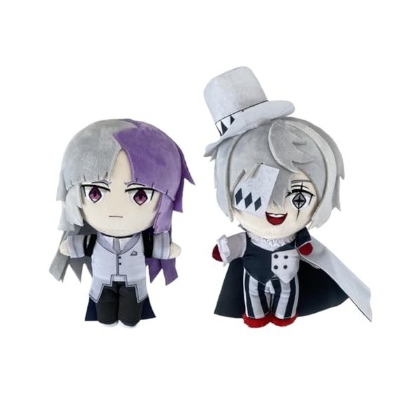 Lzrong Lot de 3 coussins en peluche Bungo Stray Dogs - Poupée Dazai Osamu Sigma et Gogol Plush - Personnages de personnages d