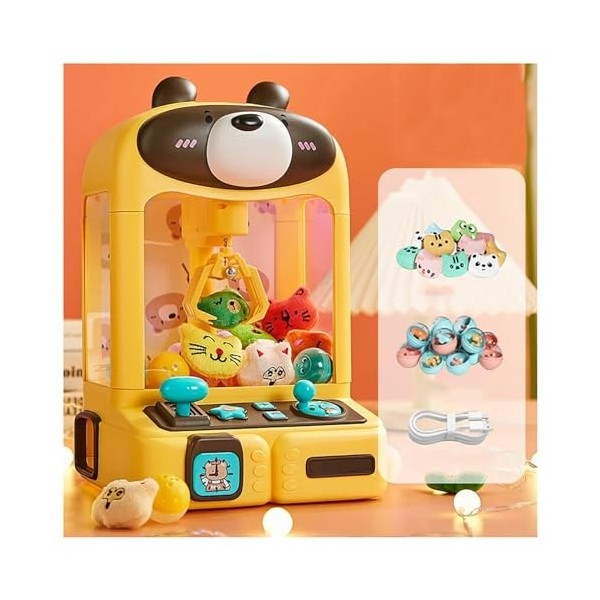 ARTSIM Machine a Pince ， Sweets Machine for Home avec Lumières Et Musique,30 Peluches Et 10 Gashapons ， Machine Fete Foraine 